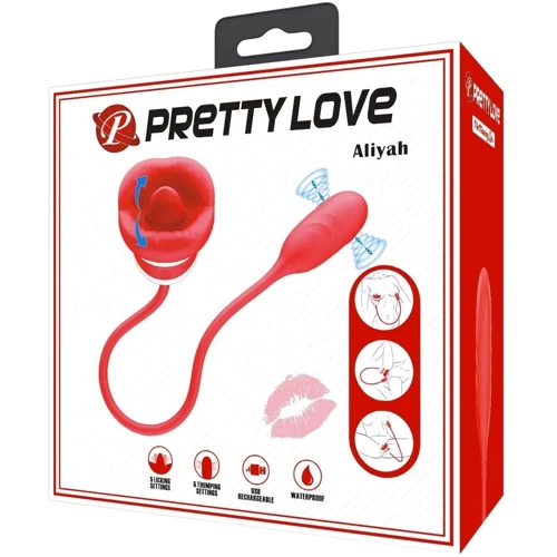 Гибкий вибростимулятор с функцией лизания LYBAILE Pretty Love - Aliyah (BI-300078)