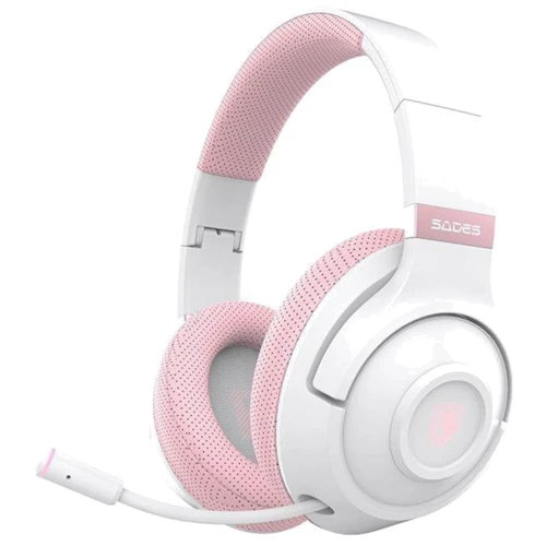 Наушники Sades SA-205 Whisper White/Pink (SA205WHP)