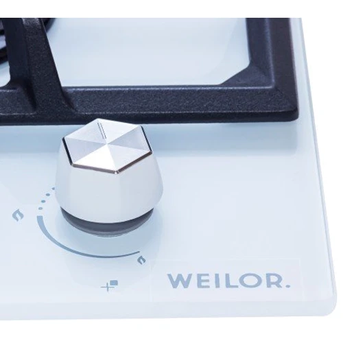 Варочная поверхность газовая Weilor GG W604 WH: Расположение панели спереди