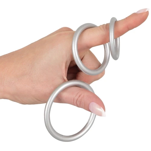 Набір ерекційних кілець Metallic Silicone Cock Ring Set