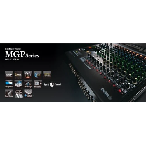Микшерный пульт YAMAHA MGP16X: Аналоговые выходы 4 GROUP Buses + ST Bus, 2 AUX Sends + 2 FX Sends