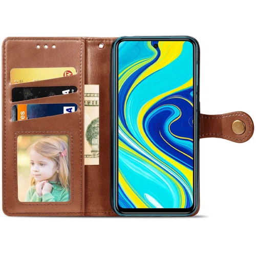 Чохол для телефона Mobile Case Getman Gallant Brown for Xiaomi Redmi Note 9S/Note 9 Pro/Note 9 Pro Max: Матеріал Искусcтвенная шкіра