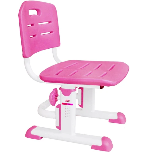 Стільчик Evo-kids EVO-301 PN (арт.EVO-301 PN) білий метал / сидіння, спинка, накладки-рожеві