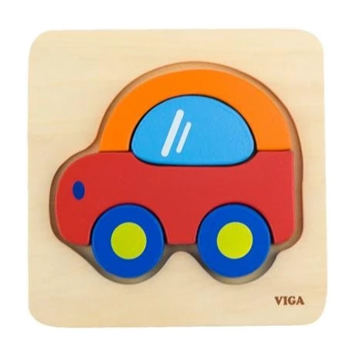 Дерев'яний міні-пазл Viga Toys Машинка (50172)