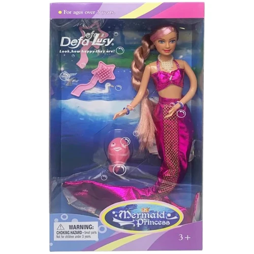 Кукла Bambi DEFA Lucy 20983 Русалка (меняет цвет волос) (Розовый)