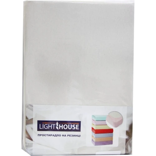 Простирадло на резинці LightHouse 160х200+25 см світло-бежева (46517): Тип простынь