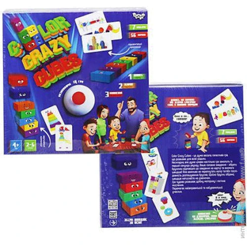 Развивающая настольная игра Color Crazy Cubes укр (10): Производитель Danko toys