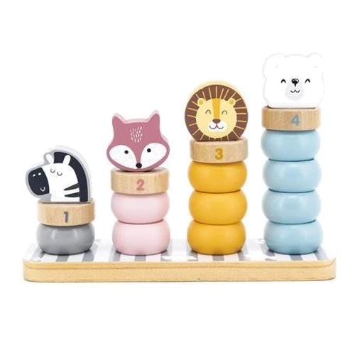 Дерев'яний сортер-пірамідка Viga Toys PolarB Звірята (44022) фото 5