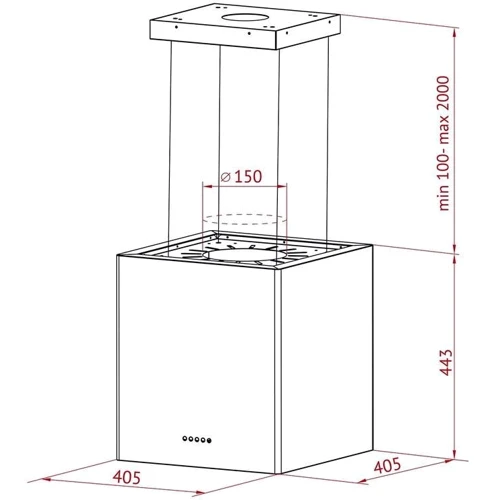 Витяжка Perfelli CSE 4685 I 1000 LED фото 6
