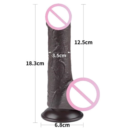 Фаллоимитатор LoveToy Sliding-Skin Dual Layer Dong 7" Black