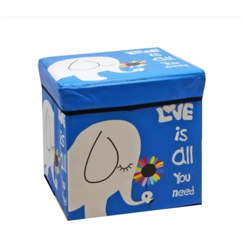 Корзина-пуфик для игрушек Mic Зебра, синий (44806): Производитель Mic