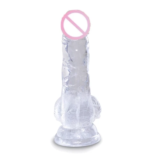 Прозрачный фаллоимитатор Pipedream King Cock Clear 5" Cock with Balls (прозрачный)