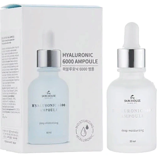 The Skin House Hyaluronic 6000 Ampoule Увлажняющая ампульная сыворотка с гиалуроновой кислотой 30 ml