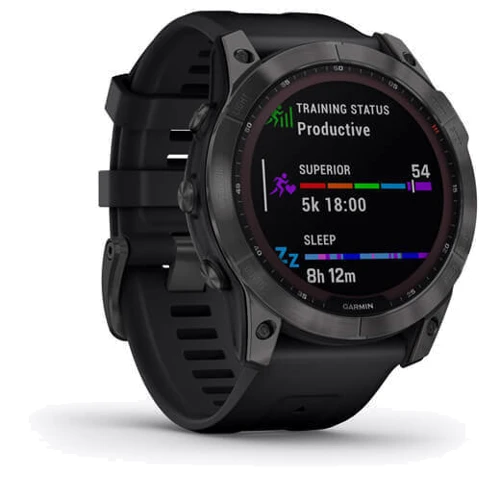 Смарт-часы Garmin Fenix 7X Sapphire Solar Carbon Grey DLC Titanium with Black Band (010-02541-11): Тип гаджета Взрослые смарт часы