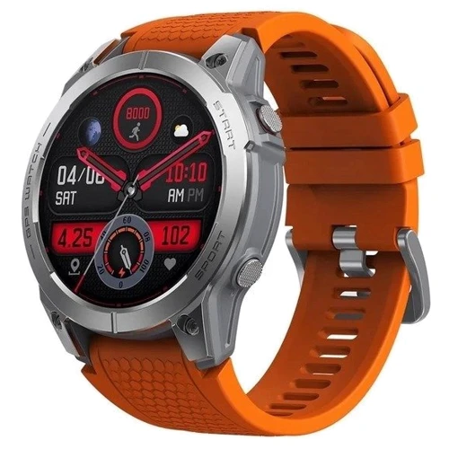 Смарт-годинник Zeblaze Stratos 3 Electric Orange: Дисплей 1.43" AMOLED (466x466)