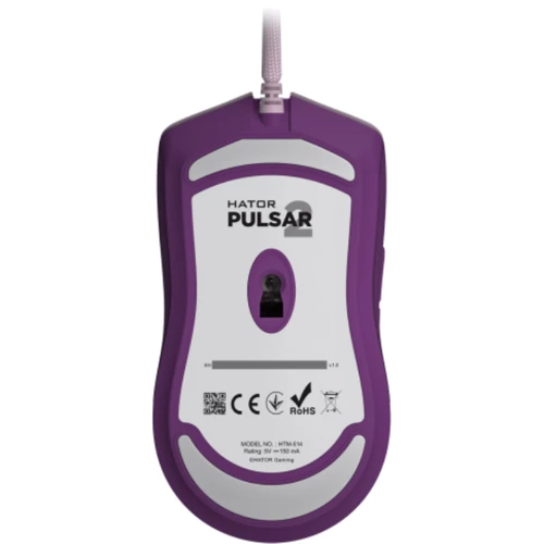 Мышь HATOR Pulsar 2 Lilac (HTM-514): Максимальное разрешение сенсора, dpi 6200