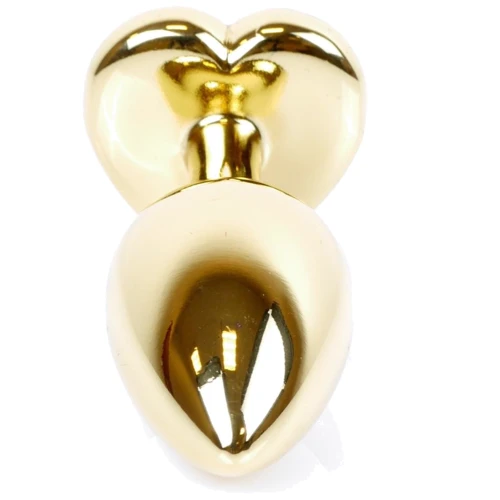 Анальная пробка BOSS Series Exclusivity Jewellery Gold Heart Plug Light Blue