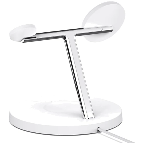 Зарядний пристрій Belkin Wireless Charger Base Station MagSafe White (WIZ017VFWH) для iPhone 16 I 15 I 14 I 13 I 12 series and Apple Watch: Тип беспроводное