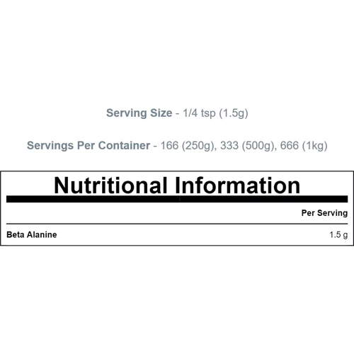 Аминокислота для спорта MyProtein Beta-Alanine 500 g: Тип Бета-аланины
