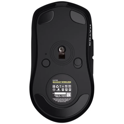 Мышь HATOR Quasar Wireless Black (HTM-420): Радиус действия 10 м