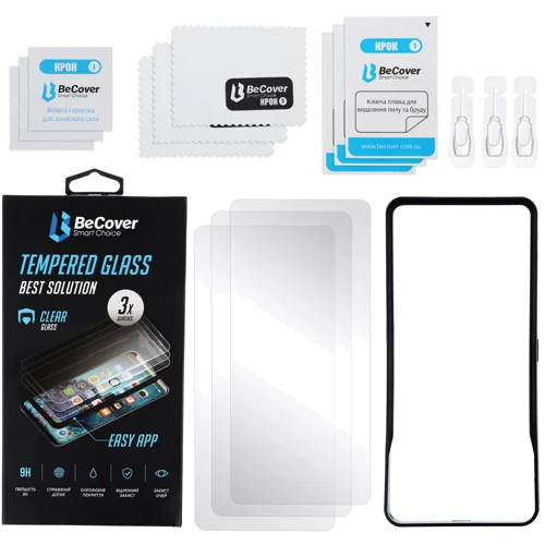 Аксесуар для смартфона BeCover Tempered Glass Premium Easy Installation 3 Pack for Xiaomi Redmi Note 9 / 10X (705483): Матеріал Скло