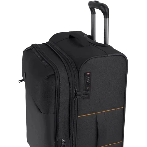Чемодан Gabol Florida (M) Black черный (123146-001): Фактура Тканая, Матовая