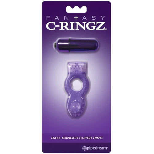 Pipdream Ball Banger Super ерекційне кільце з вібрацією, фіолетовий