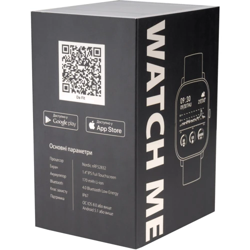 Смарт-часы Globex Smart Watch Me Black: Материал ремешка Силикон