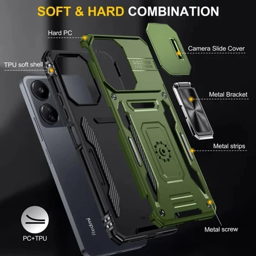 Чохол для телефона Mobile Case Camshield Army Ring Army Green для Xiaomi Redmi 13C / Poco C65 фото 6