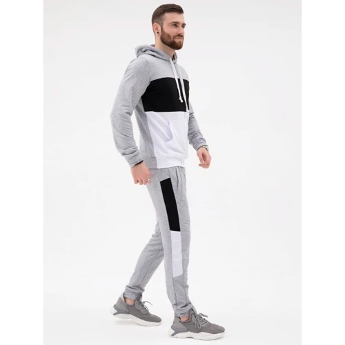Спортивний костюм ISSA PLUS SG-16 48 сірий / чорний: Склад Хлопок, Полиэстер