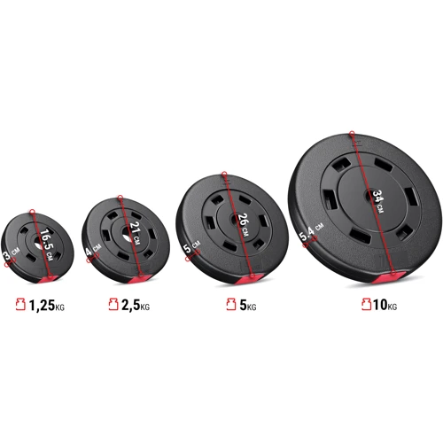 Млинці для штанг і гантель Hop-Sport - SET A-30 фото 5
