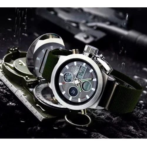 Наручные часы AMST Mountain Green 1277: Тип циферблата Комбинированный (аналого-цифровой)