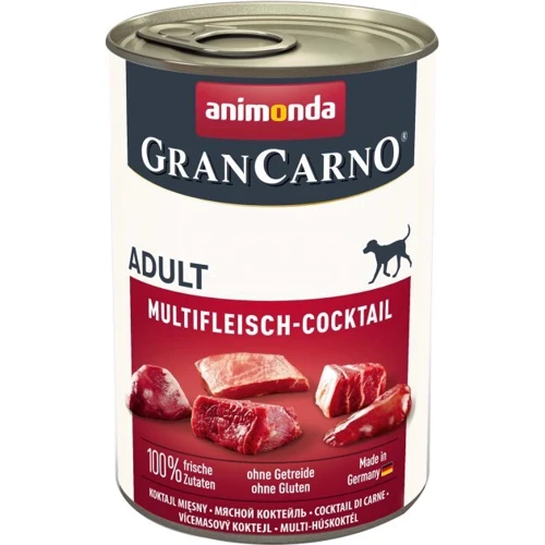 Вологий корм GranCarno Adult Multi Meat Cocktail для собак м'ясний коктейль 800 г (4017721827393)