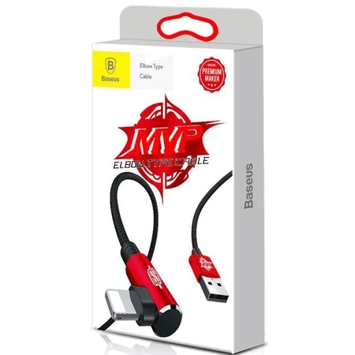 Кабель Baseus USB Cable to Lightning MVP Elbow 2.4A 1m Red (CALMVP-09) фото 7