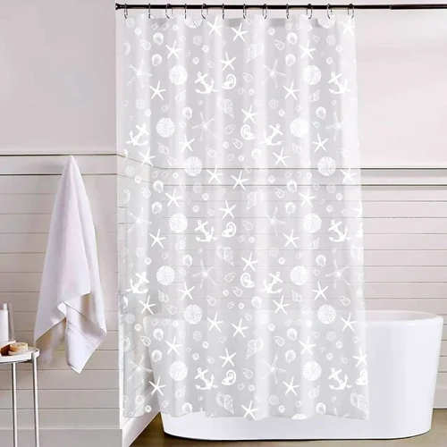 Шторка для ванной без колец Werk PEVA Путешествия океана 180x180 см (WK-10001)