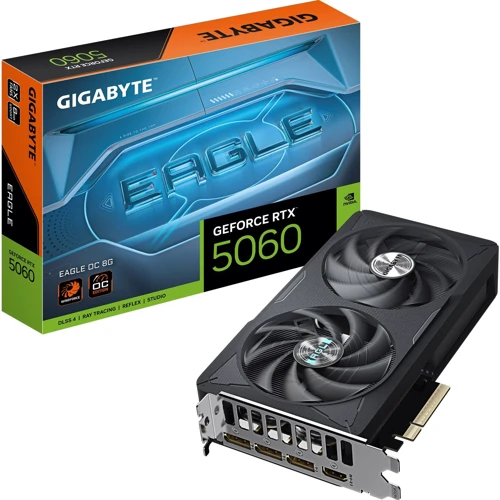 Видеокарта GIGABYTE GeForce RTX 5060 EAGLE OC 8G (GV-N5060EAGLE OC-8GD) UA: Объем памяти, Гб 8