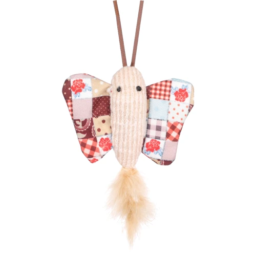 Игрушка для котов шуршащая Flamingo Vinta Butterfly Винта бабочка с кошачьей мятой бежевая (59127): Производитель Flamingo