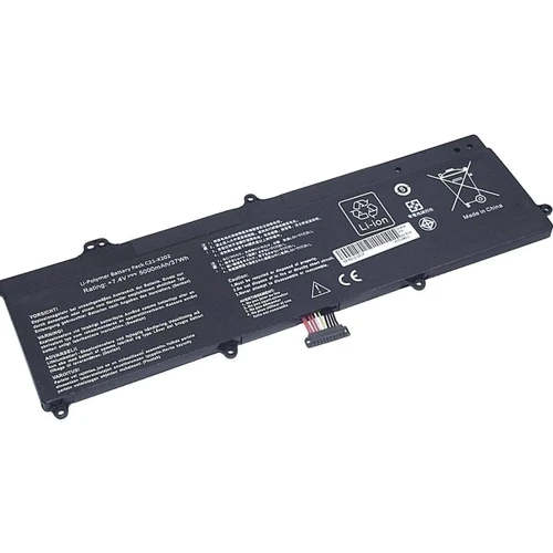 Батарея для ноутбука ASUS C21-X202 X202 7.4V Black 5000mAh OEM (65066)