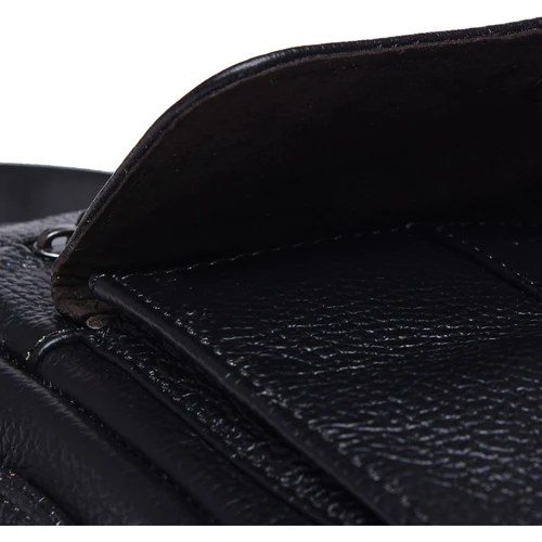 Мужская сумка планшет Borsa Leather черная (K18154-black): Тип ручки Плечевой ремень, Без ручки