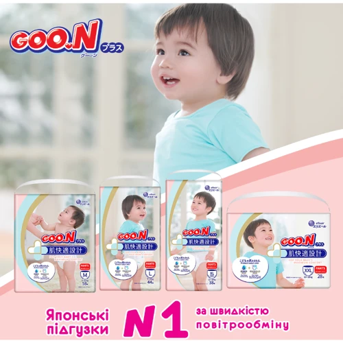 Трусики-подгузники Goo.N Plus для детей 12-20 кг размер 5(XL) унисекс 76 шт. (21000633-2) фото 12