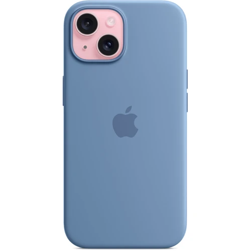 Чехол для iPhone Apple iPhone 15 Silicone Case with MagSafe - Winter Blue (MT0Y3ZM/A): Цвет голубой