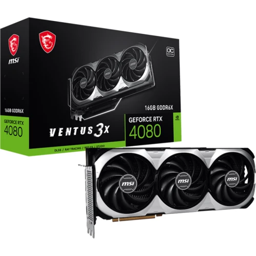 Видеокарта MSI GeForce RTX4080 16GB VENTUS 3X OC (RTX 4080 16GB VENTUS 3X OC): Исполнение Трехслотовое