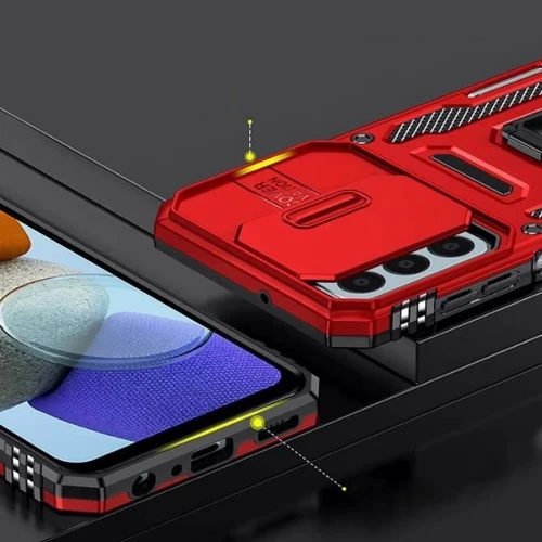 Чехол для телефонов Mobile Case Camshield Army Ring Red for Samsung A266 Galaxy A26 5G: Материал TPU (термополиуретан) и поликарбонат