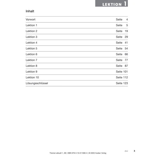 Themen aktuell 1: Arbeitsbuch: ISBN 9783190116904, 978-3-19-011690-4