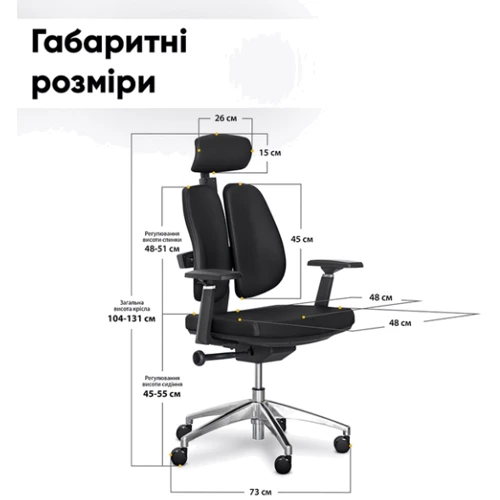 Офісне крісло Mealux Mentor Duo Black (Y-550 KB Duo) фото 15