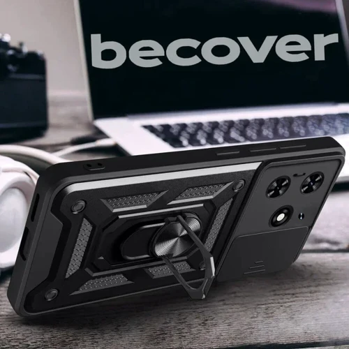 Чохол для телефона BeCover Military Black for Tecno Spark 20 (KJ5n) (712168): Матеріал TPU (термополиуретан) и пластик