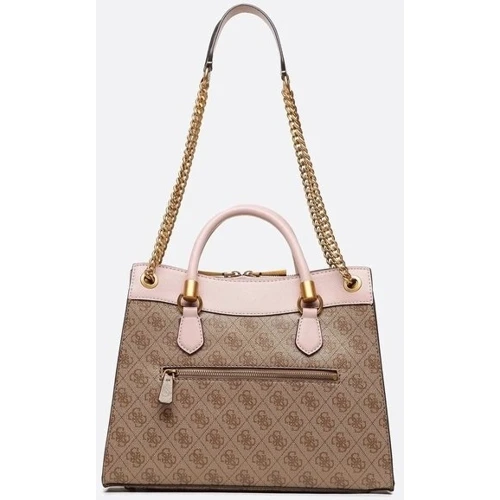 Жіноча сумка тоут GUESS NELL LOGO GIRLFRIEND SATCHEL світло-коричнева (HWSB8735070-LLR): Тип ручки С двумя ручками, На цепочке, Длинная ручка, Короткая ручка