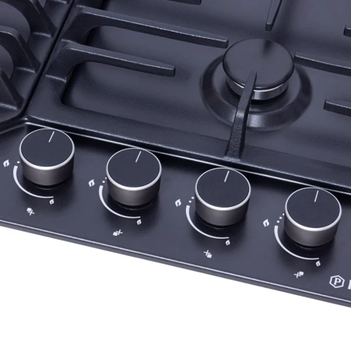 Варочная поверхность газовая Perfelli HGM 61694 BL: Рабочая поверхность эмаль