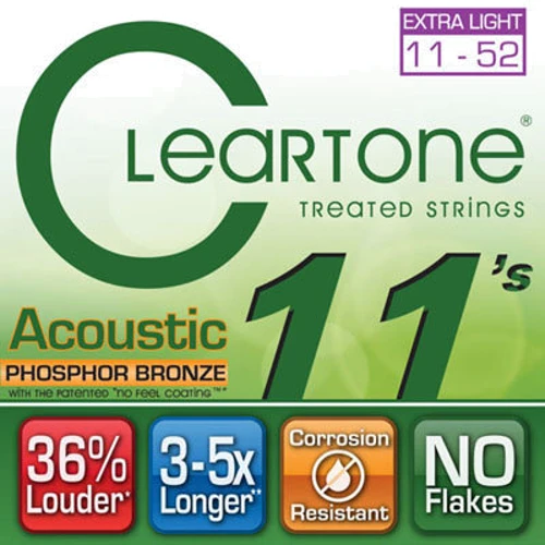 Струна для гитар Струны CLEARTONE 7411 ACOUSTIC PHOSPHOR BRONZE EXTRA LIGHT 11-52