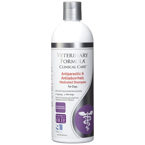 Шампунь Veterinary Formula Antiparasitic & Antiseborrheic Shampoo антипаразитарный и антисеборейный для собак 3.8 л (43913)